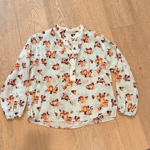A.L.C. Mint Floral Blouse